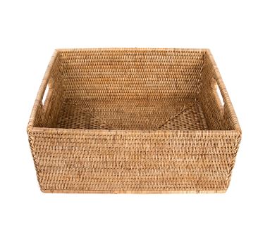 Tava Handwoven Rattan Rectangular Storage Basket | Pottery Barn