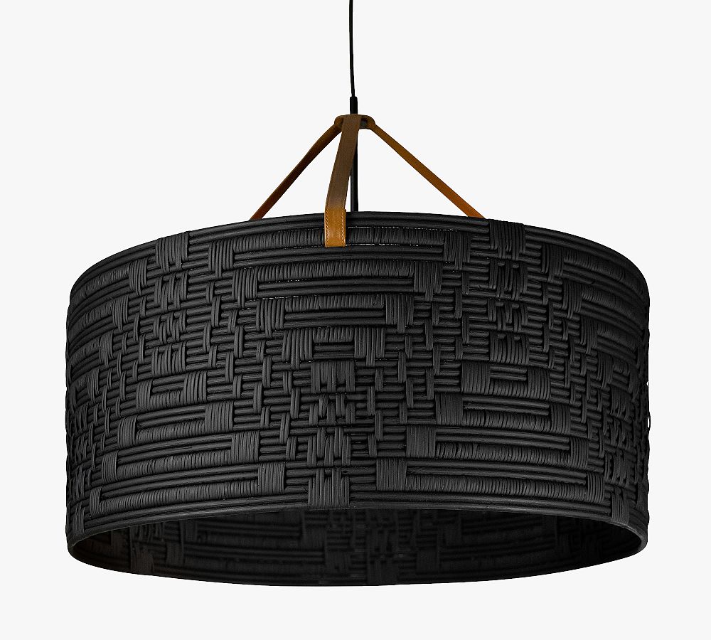 Callan Round Rattan Chandelier | Pottery Barn