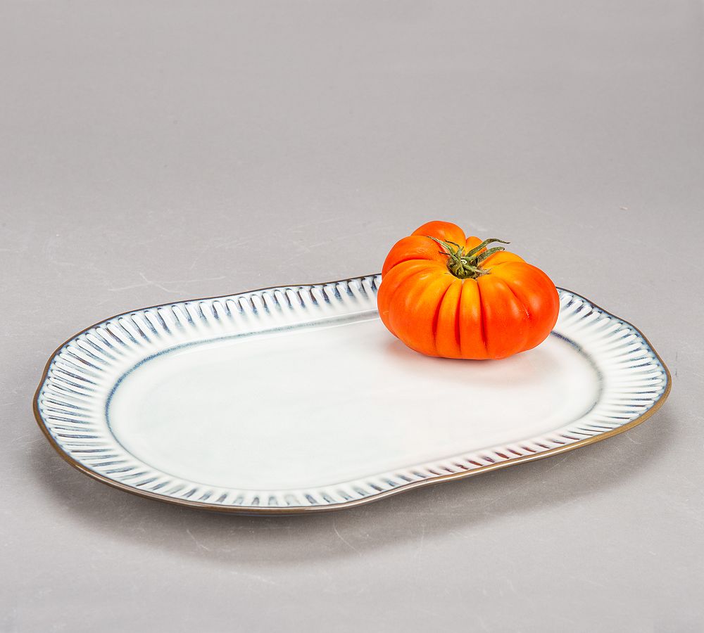 Colonnade Stoneware Serving Bowl & Platter Set Pottery Barn