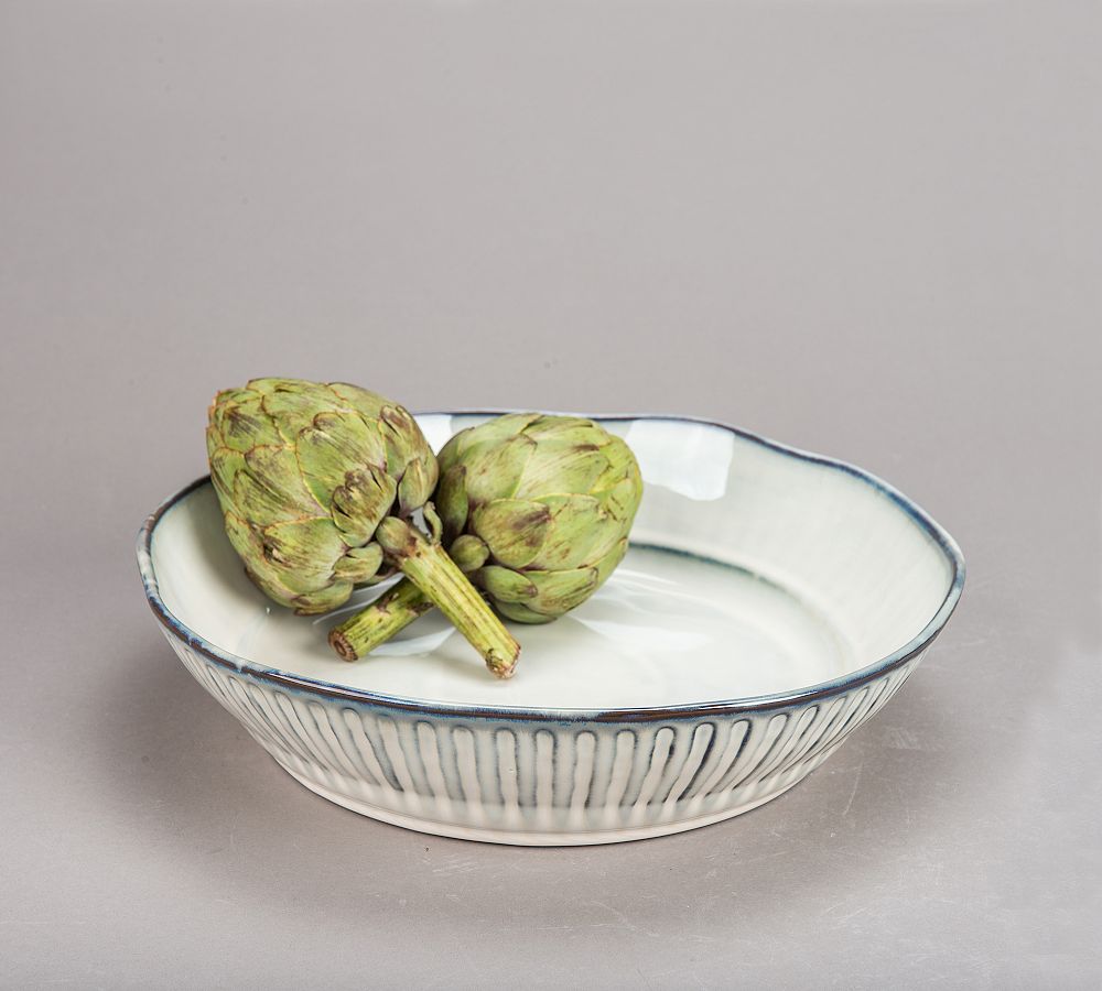 Colonnade Stoneware Serving Bowl & Platter Set Pottery Barn