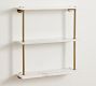 Linden Handcrafted Marble Triple Tier Shelf | Pottery Barn