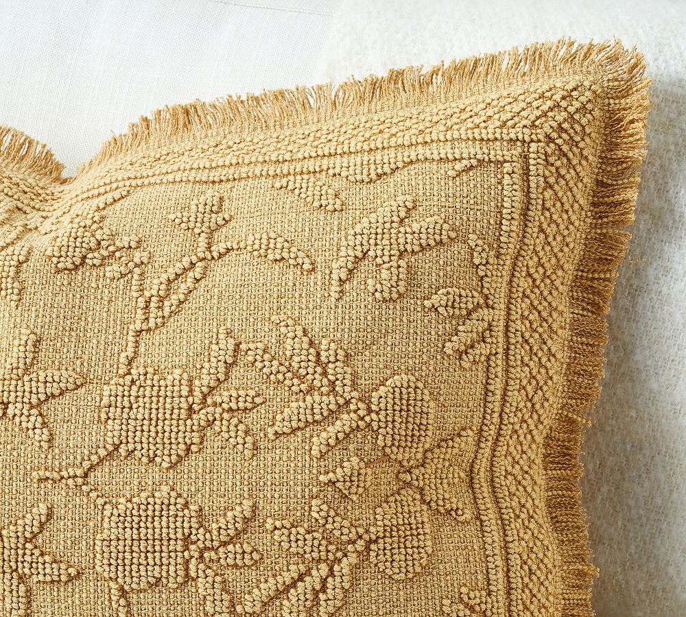 Marigold Fringe Lumbar Throw Pillow Pottery Barn