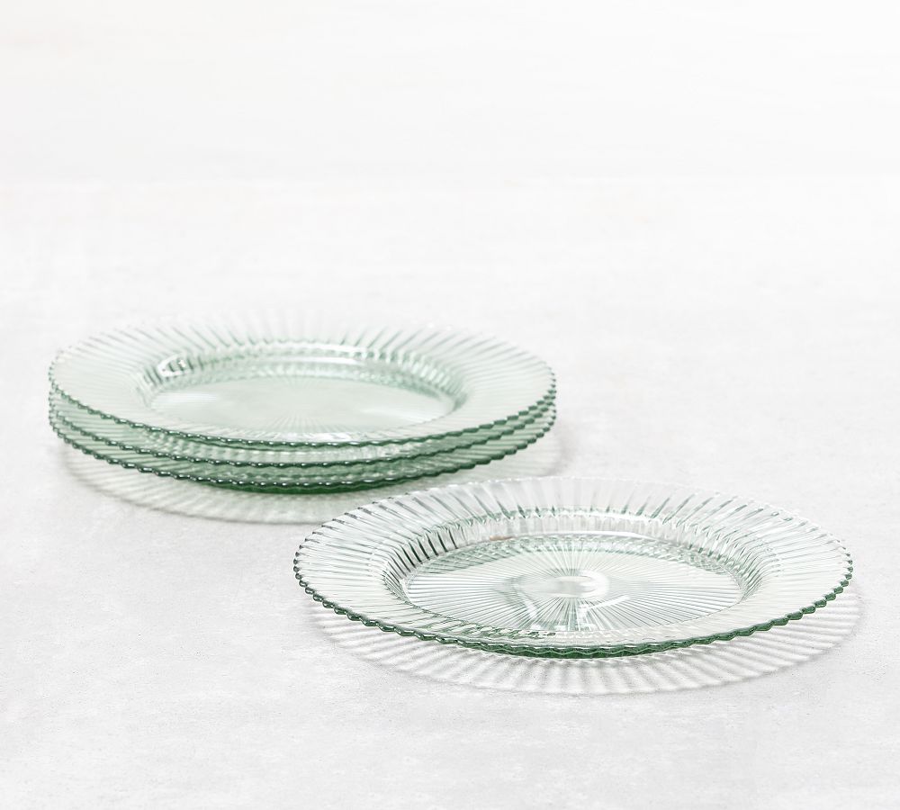 Fluted Glass Dinnerware Collection Pottery Barn