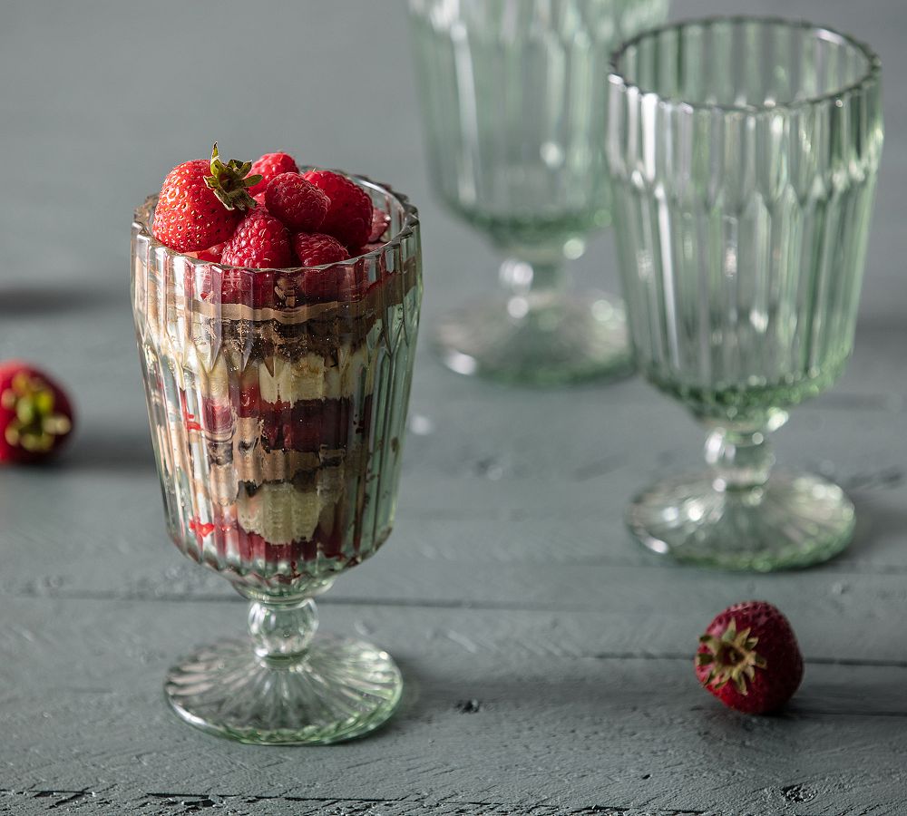 Fluted Glass Tall Goblet Set of 6 Pottery Barn