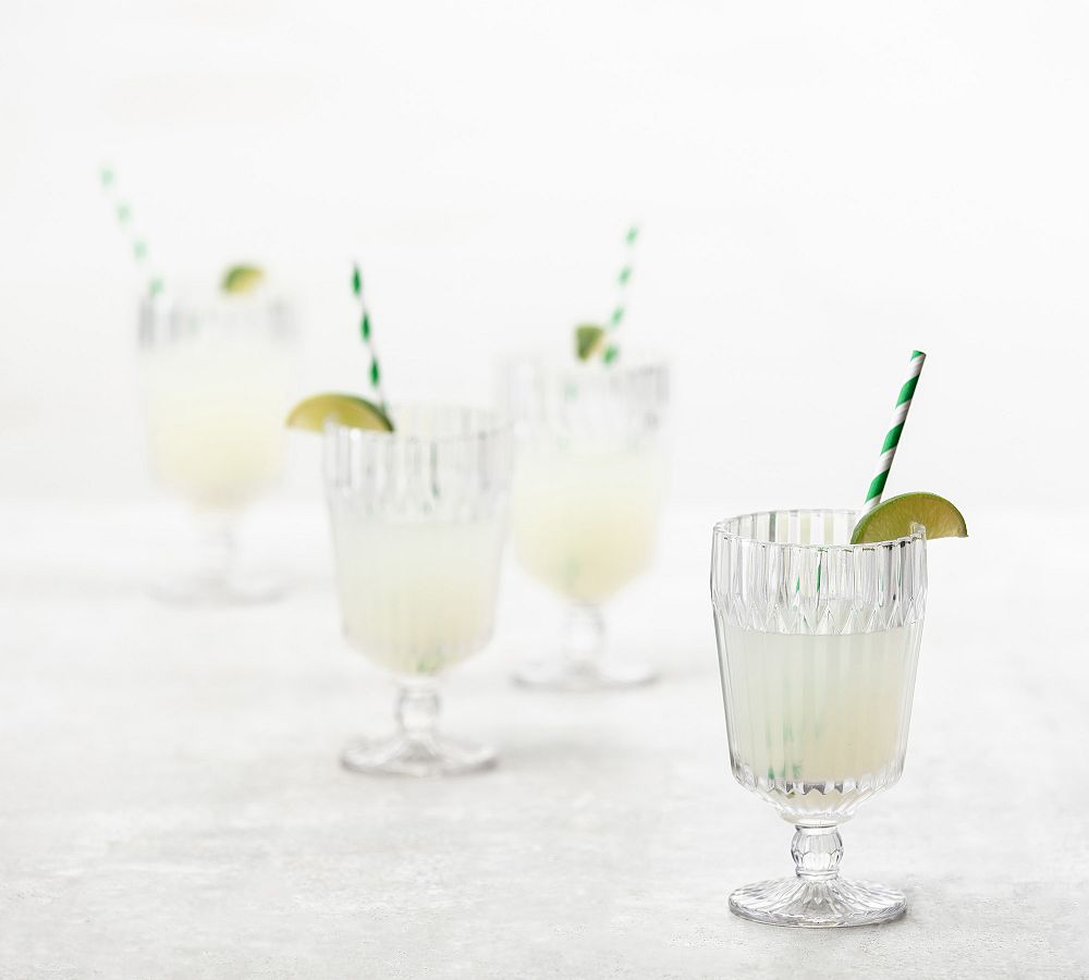 Fluted Glass Tall Goblet Set of 6 Pottery Barn