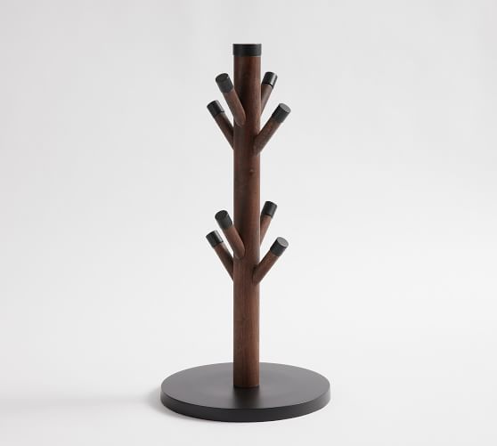 Chateau Wood Mug Tree Pottery Barn