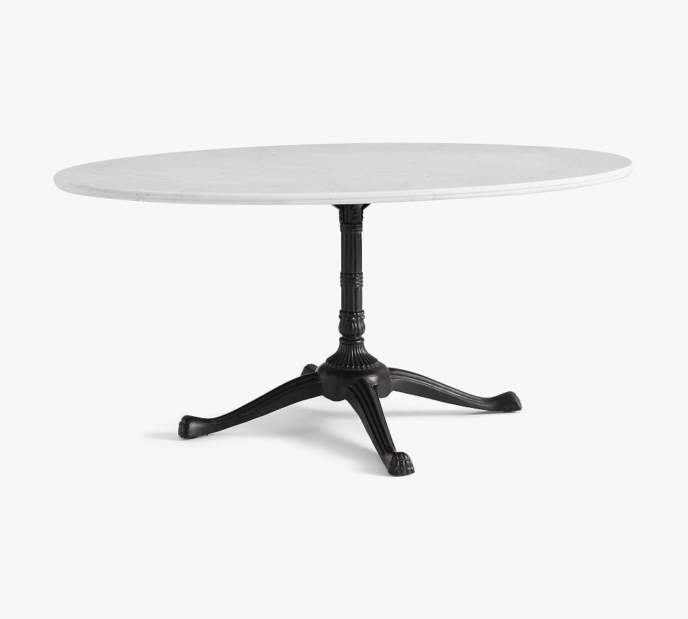 Rae Oval Pedestal Marble Dining Table Pottery Barn