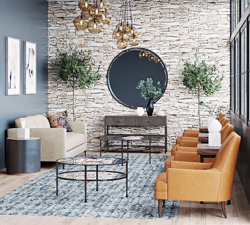 Madalyn Round Beveled Edge Wall Mirror 36" Pottery Barn