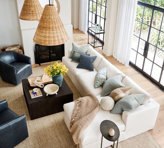 Textured Basketweave Knit Throw Blanket Pottery Barn