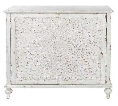 Diablo Carved Wood Storage Cabinet | Pottery Barn