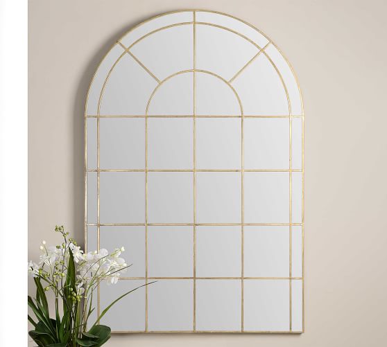 Alice Arched Windowpane Mirror | Pottery Barn