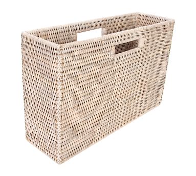 Tava Handwoven Rattan Rectangular Magazine Holder | Pottery Barn