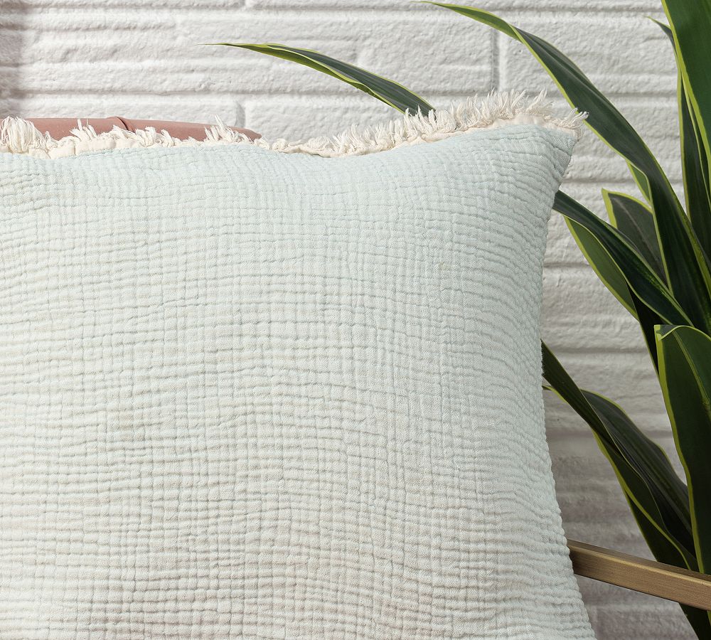 Turkish Cotton Fringe Throw Pillow | Pottery Barn