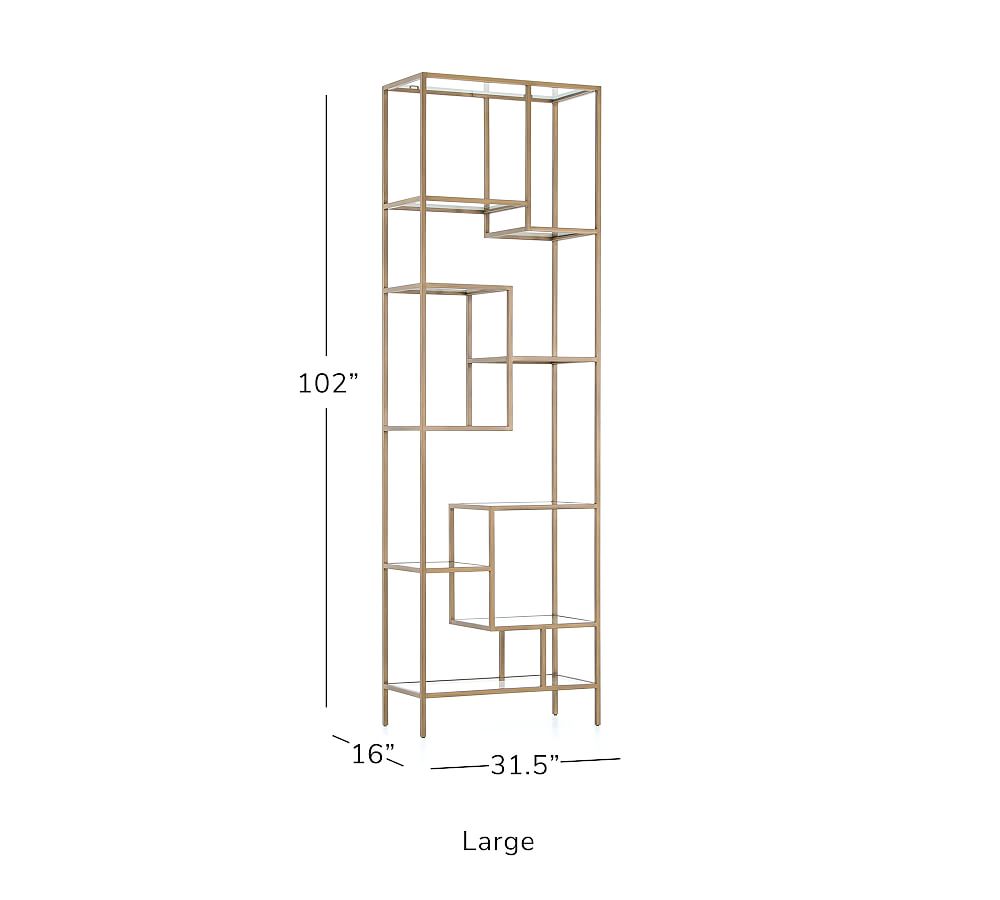 Monsarrat Glass Etagere Bookcase | Pottery Barn