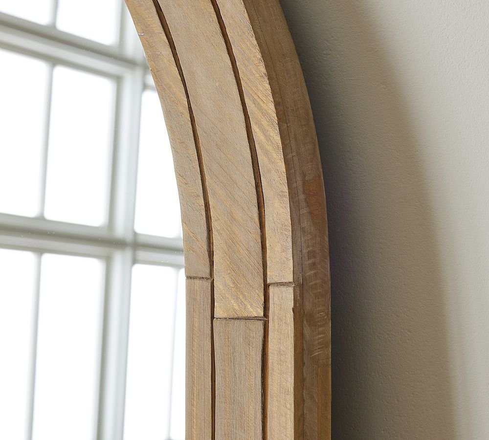 Field Wooden Handcrafted Arch Floor Mirror