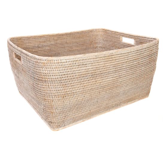 Tava Handwoven Rattan Family Basket | Pottery Barn