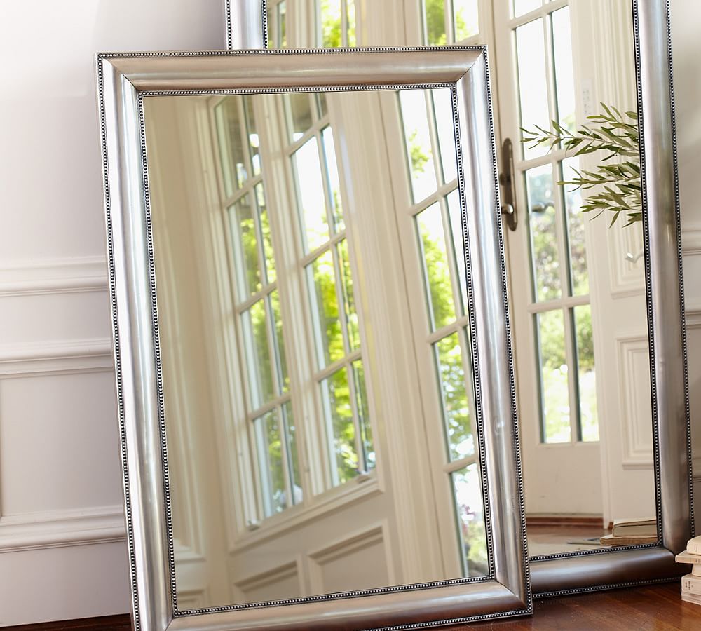 Silver Beaded Wall Mirror Pottery Barn