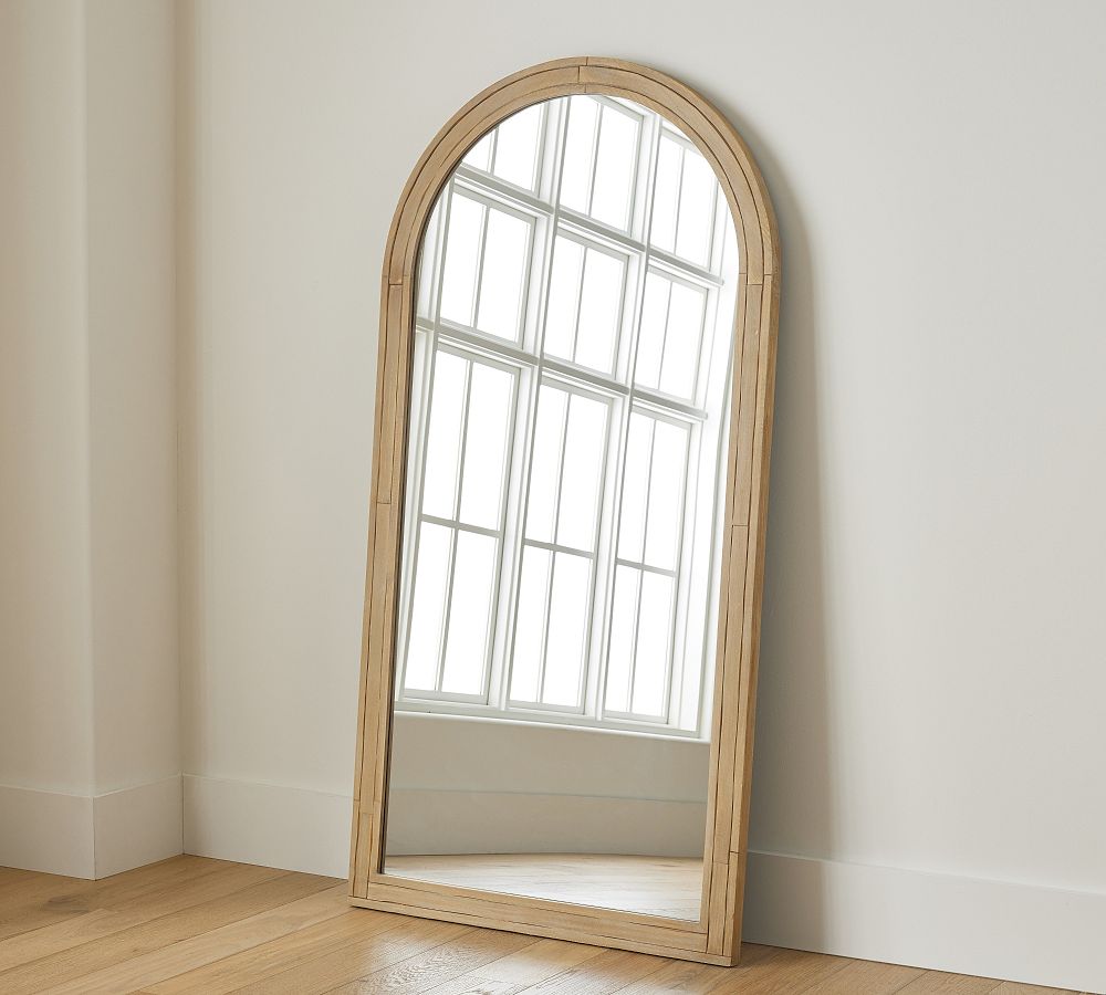 Field Wooden Handcrafted Arch Floor Mirror