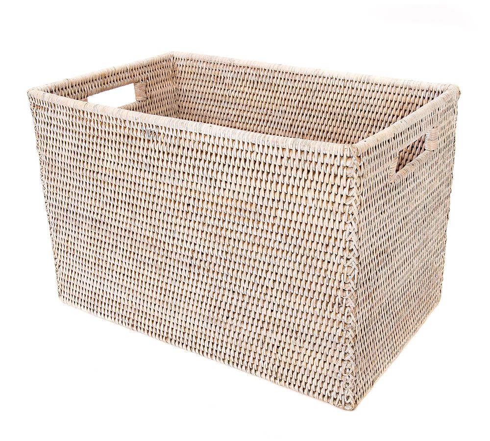 Tava Handwoven Rattan Legal File Box | Pottery Barn