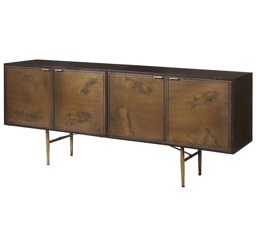 Metalli Metal Media Console Pottery Barn