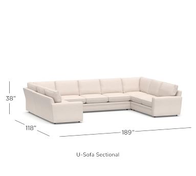 Pearce Square Arm Upholstered U-Shaped Sectional | Pottery Barn