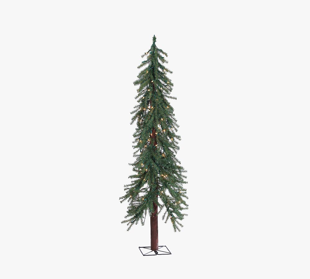Faux Pre-Lit Alpine Tree With Clear Lights