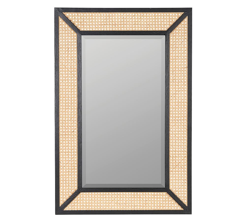 Harley Cane Rectangle Wall Mirror