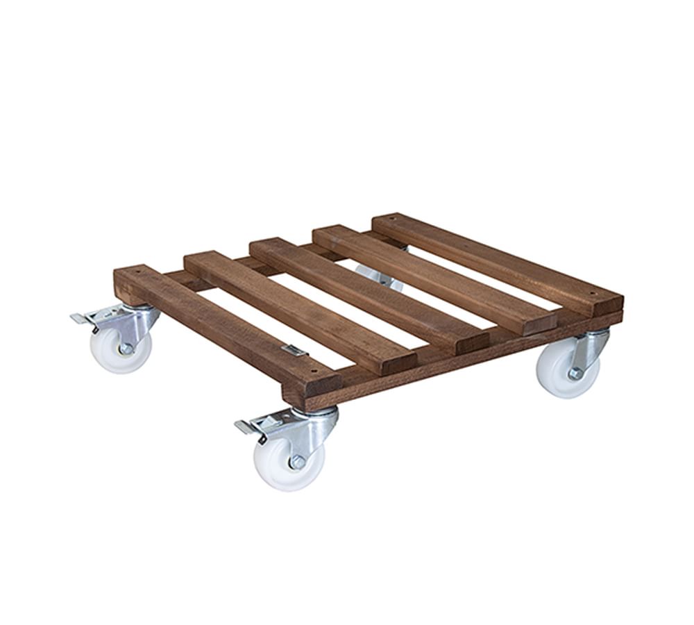 Wooden Plant Caddy On Wheels- 18"