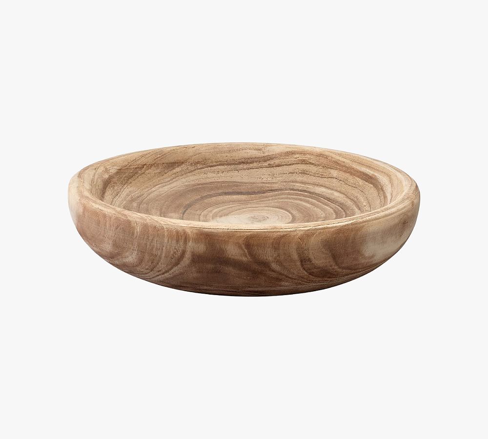 Hand Carved Organic Wood Grain Bowl
