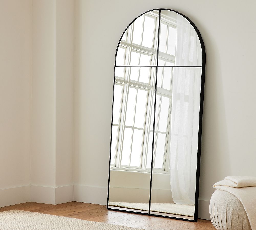 Hayes Paned Floor Arch Mirror