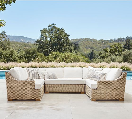 Huntington Outdoor Sectional Set Cushion Slipcover Pottery Barn