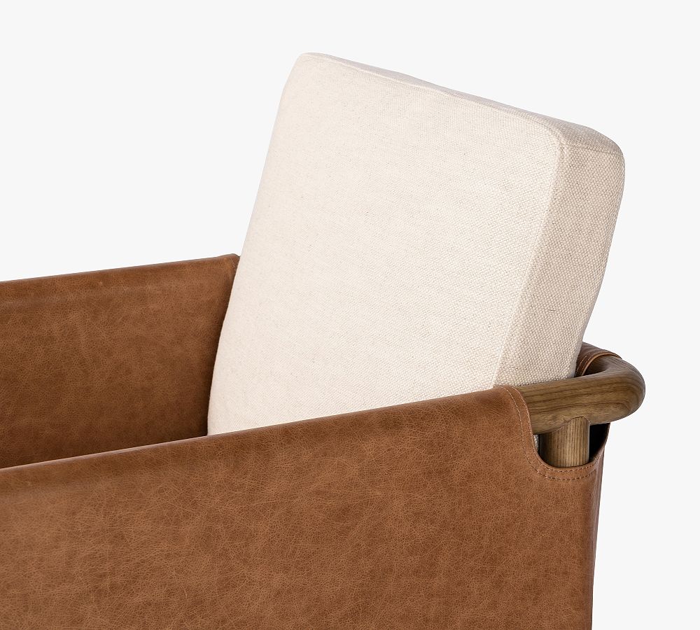 Thompson Leather Swivel Desk Armchair