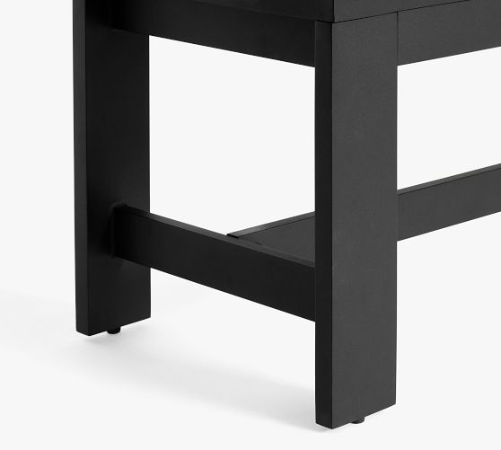 Malibu Metal Large Outdoor Dining Bench Pottery Barn