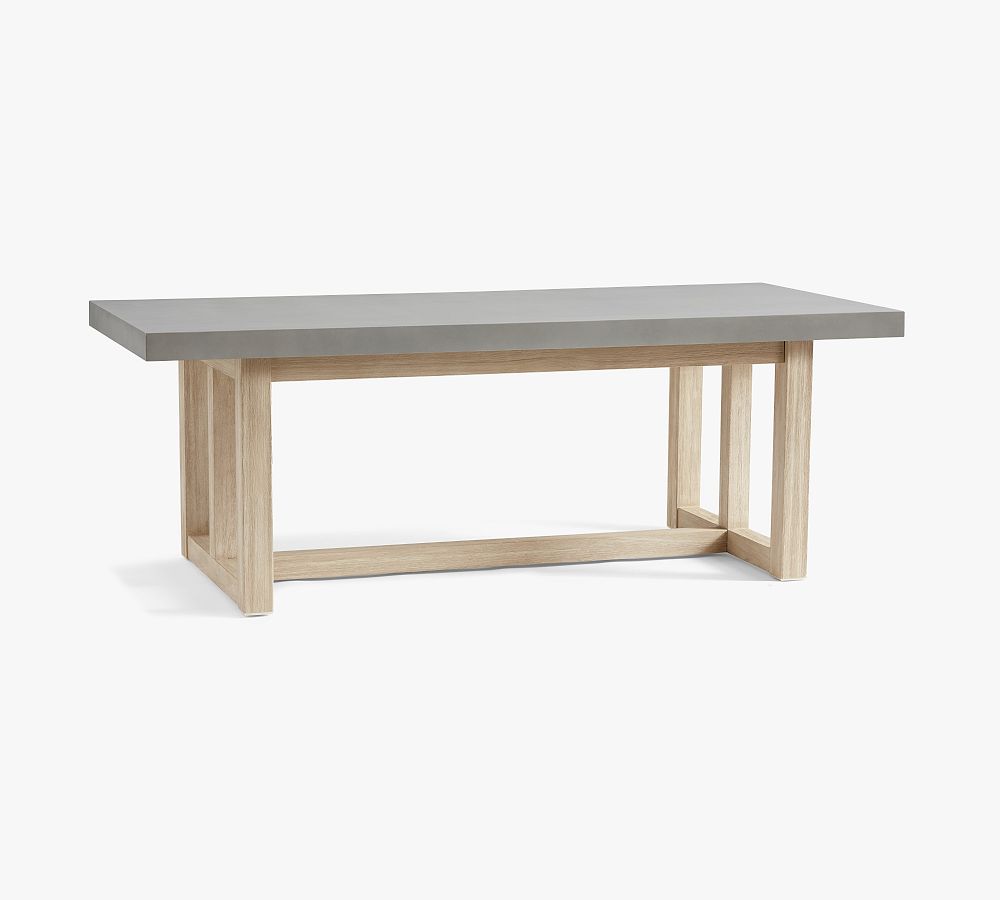 Portola Rectangular Concrete Outdoor Dining Table | Pottery Barn