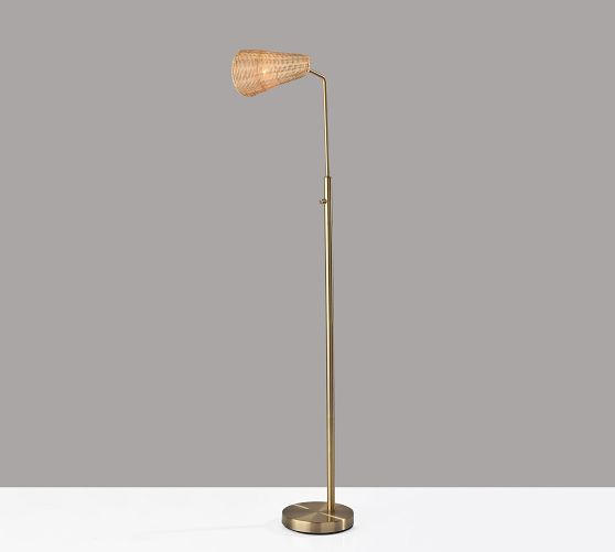 Cole Rattan Floor Lamp | Pottery Barn