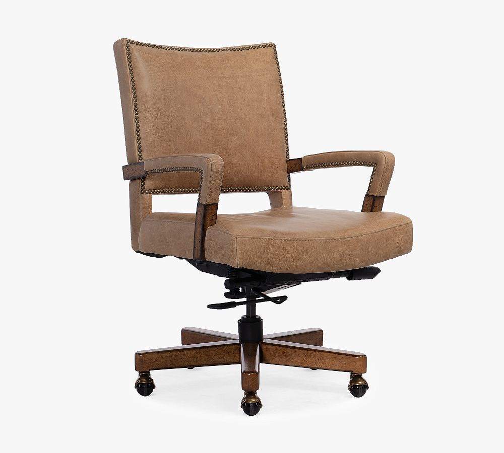 Correy Leather Swivel Desk Chair