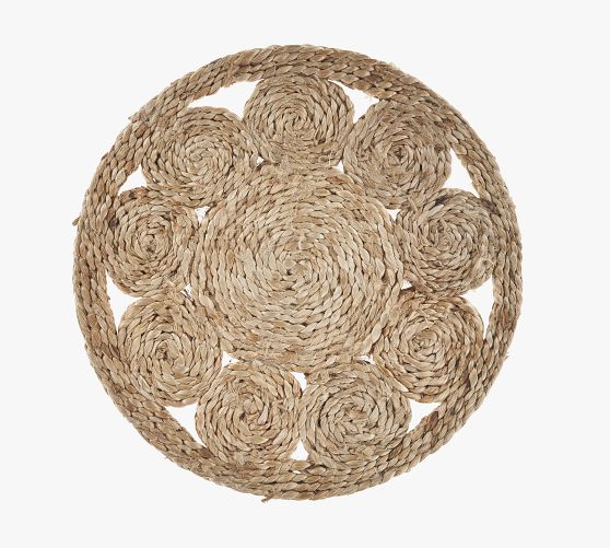 Circular HandBraided Jute Placemats Set of 4 Pottery Barn