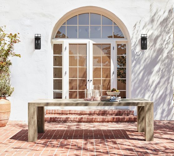 Palisades Metal Rectangular Outdoor Dining Table Pottery Barn