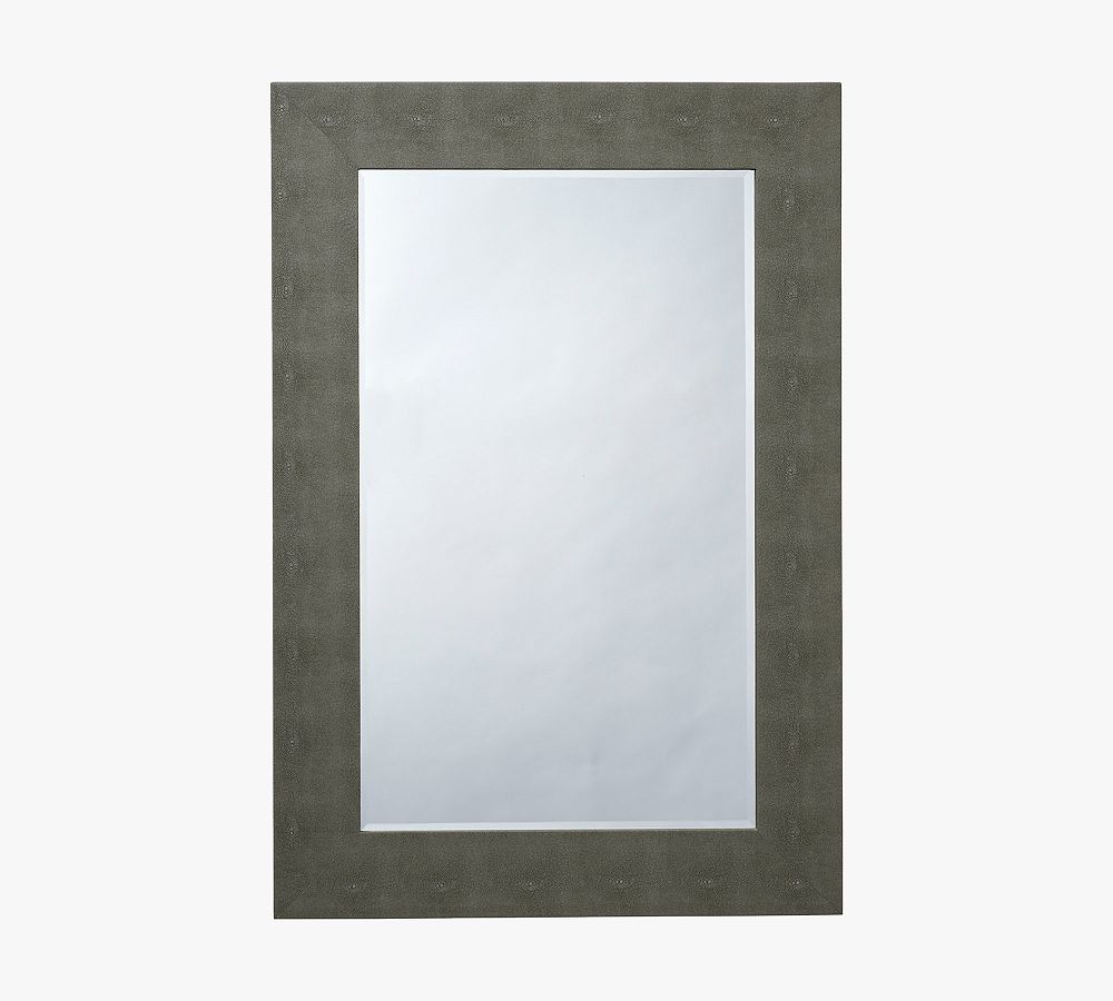 Faux Shagreen Rectangular Mirror