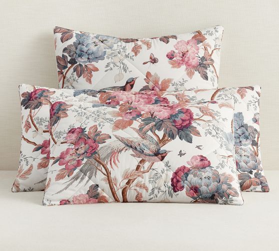 Piper Floral Percale Comforter Sham Pottery Barn