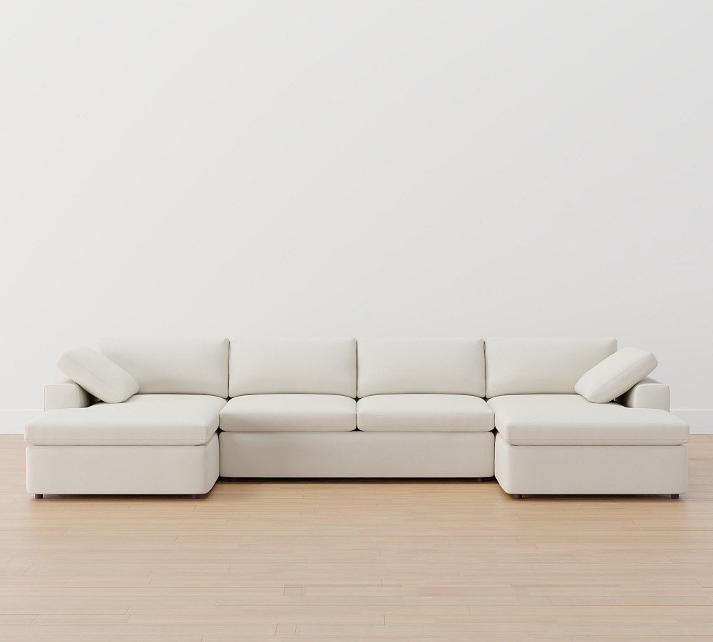 Dream Square Wide Arm Upholstered UShaped Sofa Chaise Sectional