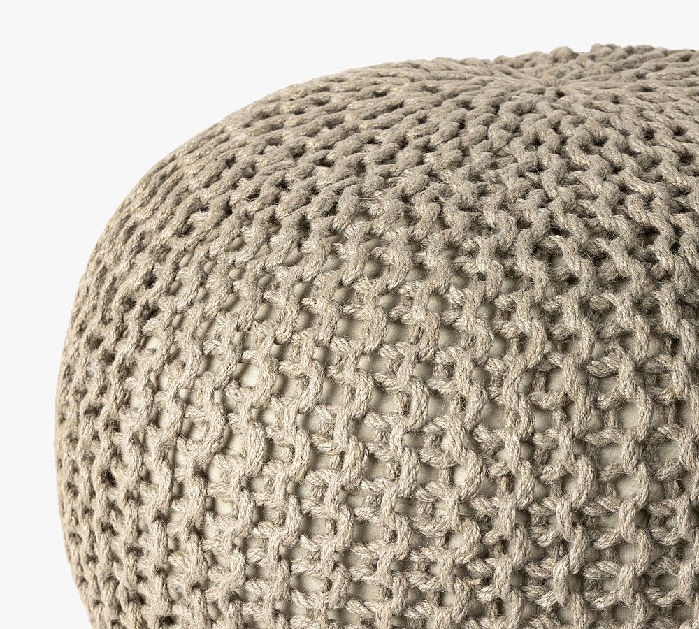 Jute Knit Pouf Pottery Barn