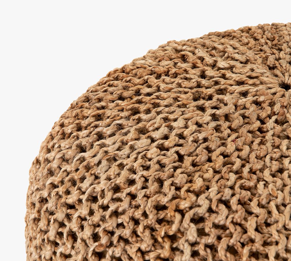 Jute Knit Pouf Pottery Barn