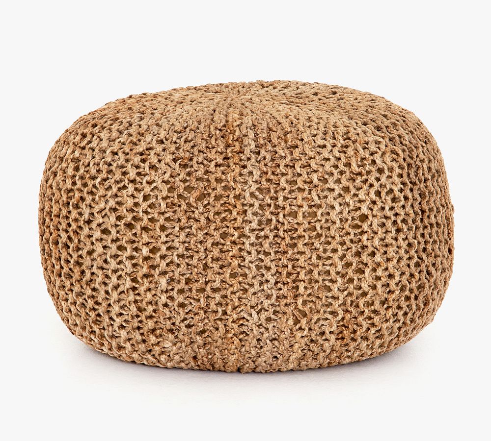 Jute Knit Pouf Pottery Barn