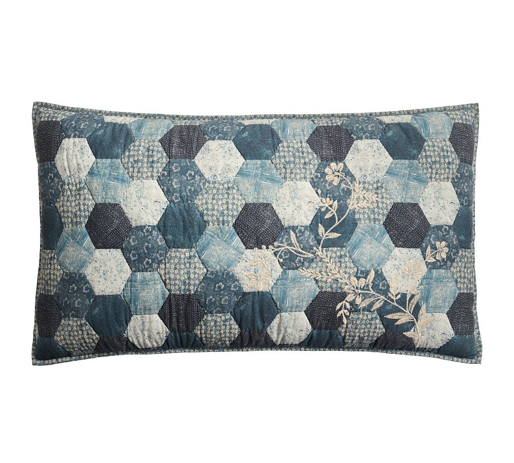 Ezra Honeycomb Handcrafted Applique Quilted Sham