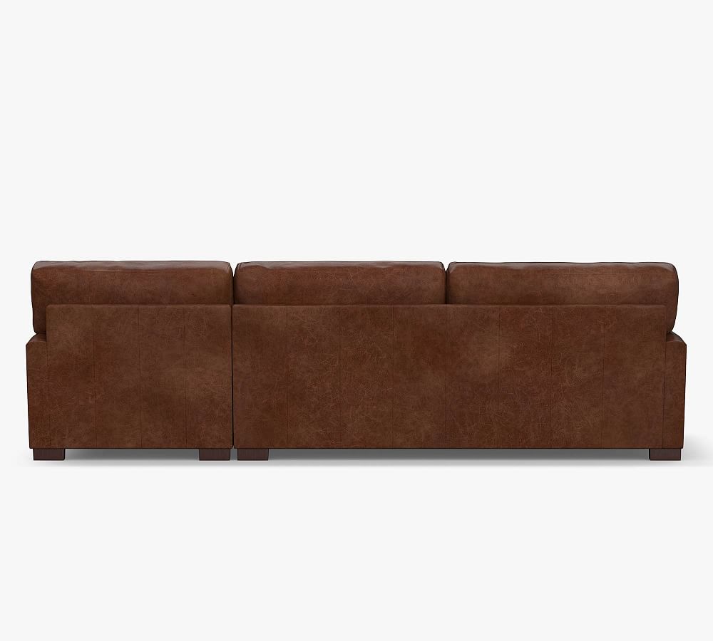 Turner Square Arm Leather Sofa Chaise Sectional Pottery Barn