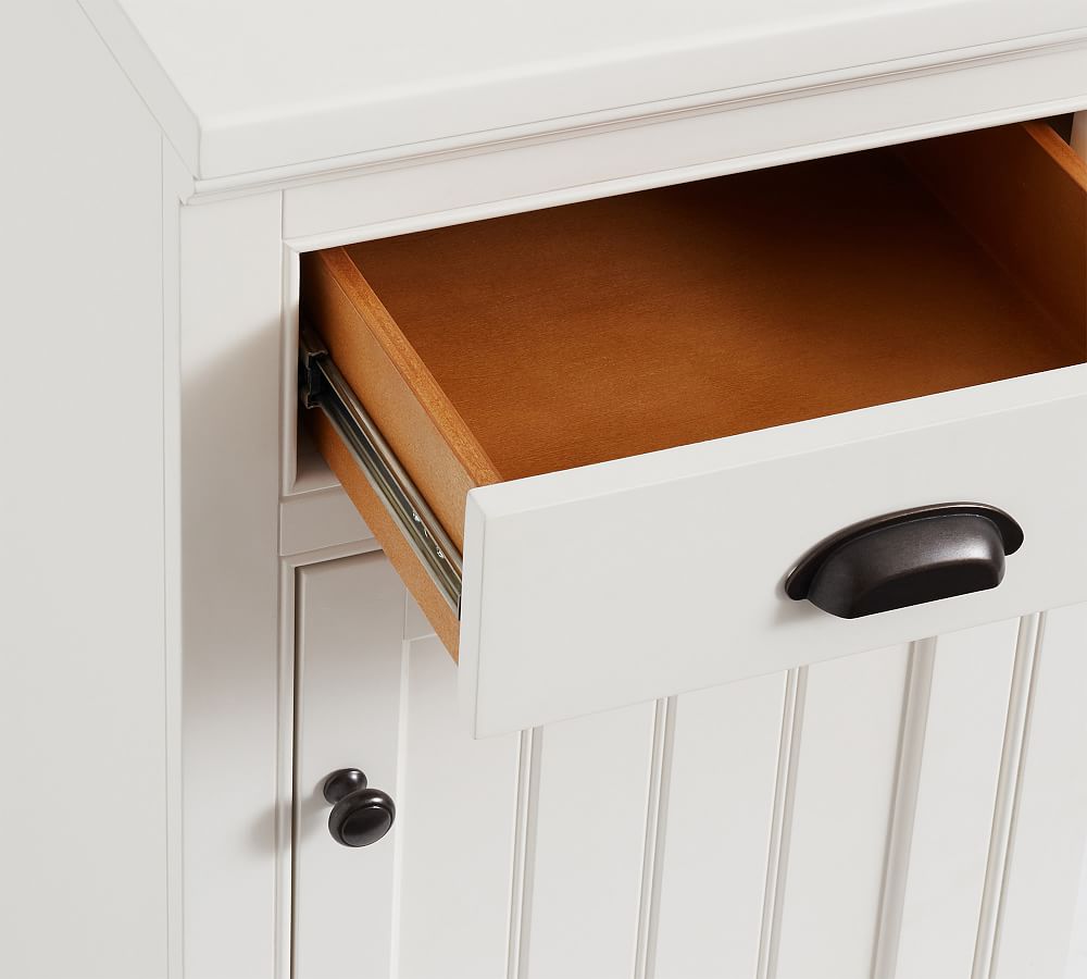 Aubrey Narrow Bookcase with Door Pottery Barn