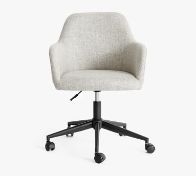 Carson Upholstered Swivel Desk Chair | Pottery Barn