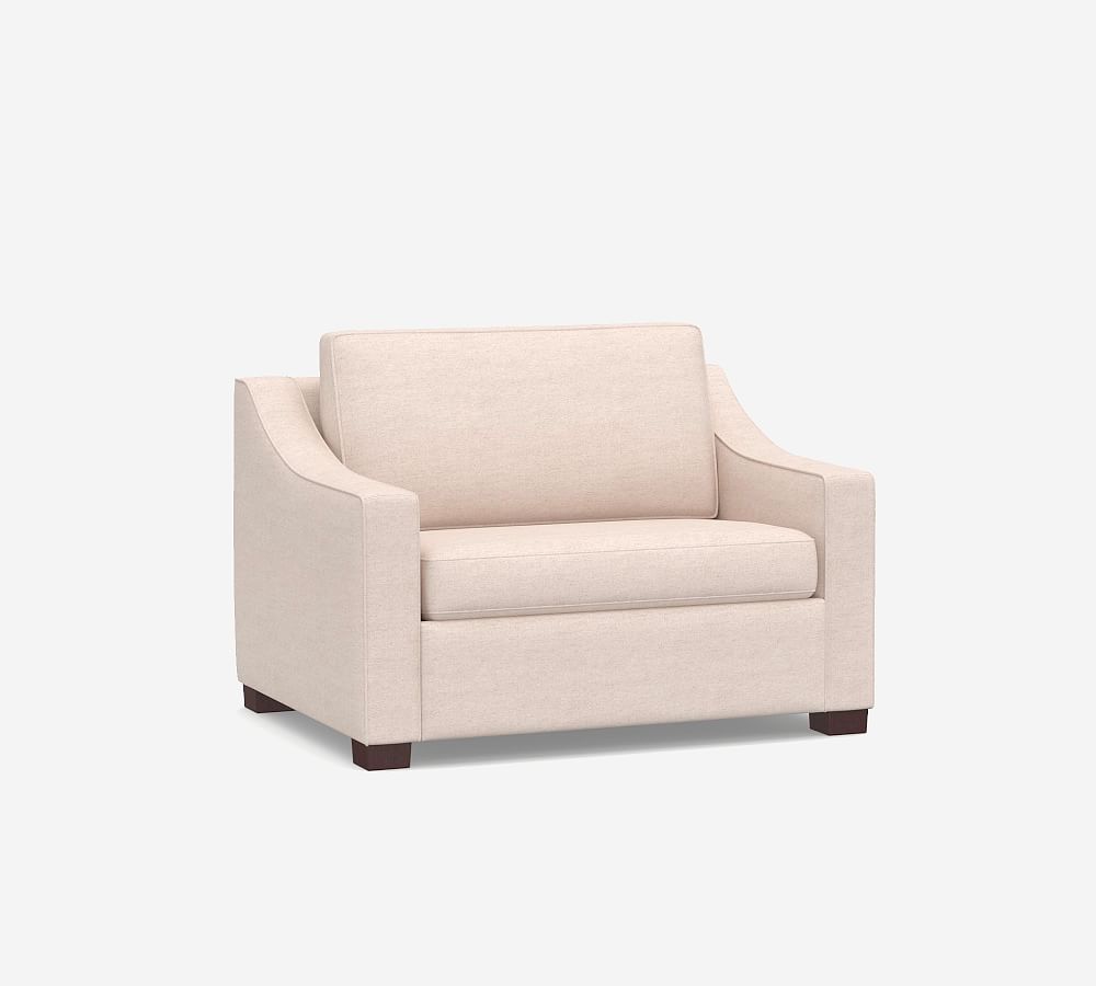 Cameron Slope Arm Upholstered Deluxe Twin Sleeper Sofa | Pottery Barn