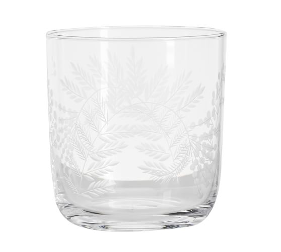 Monique Lhuillier Gabrielle Etched Cocktail Glasses | Pottery Barn